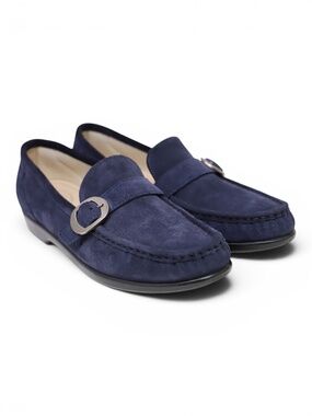SAS Women's Lara Loafers –Navy Blue leather Suede  Size 9.5 N